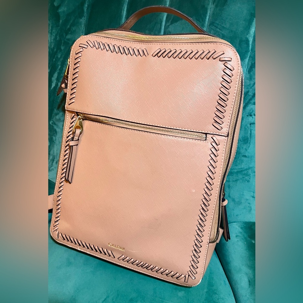Calpak Caramel Backpack with Stitch Detail-EXCELLENT CONDITION! - Picture 2 of 16